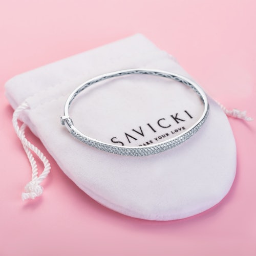 Bransoletka SAVICKI: białe złoto, diamenty